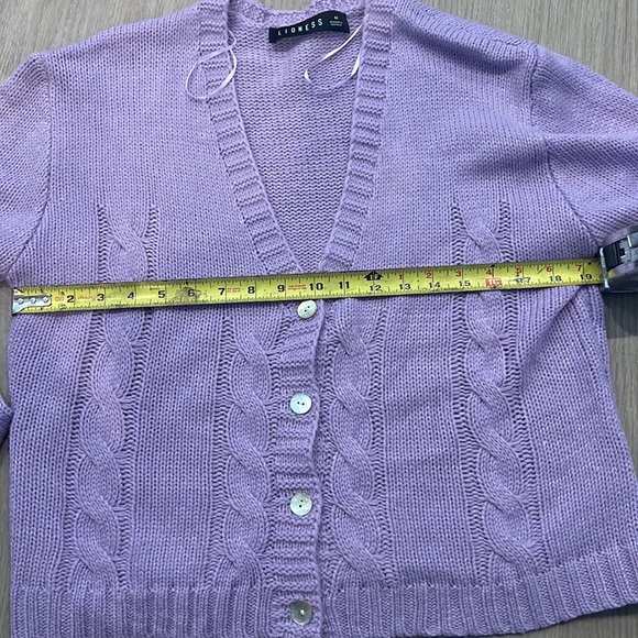 Lioness Australia lavender button up sweater - Picture 6 of 8